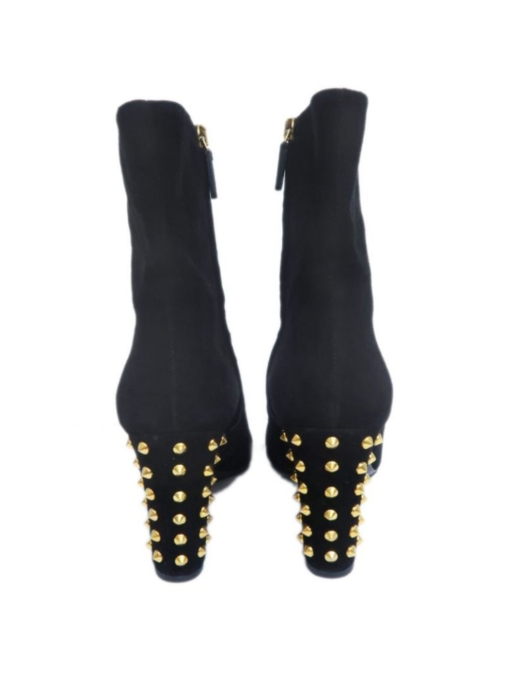 Gucci Short Boots Size 37 Black Suede Studded Shoes - Picture 6 of 10